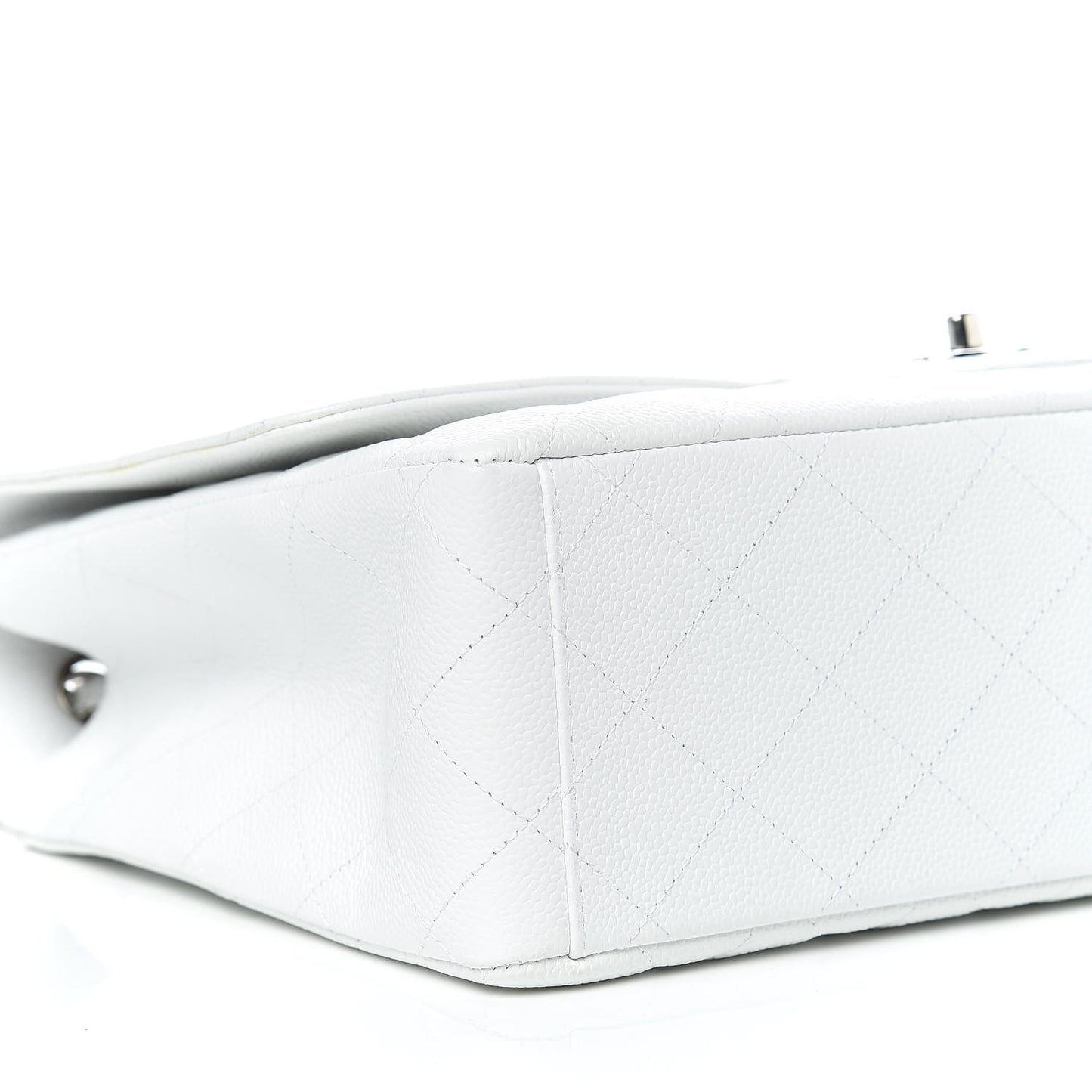 Caviar Quilted Maxi Single Flap White