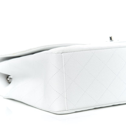 Chanel Caviar Quilted Maxi Single Flap White 7 of 19