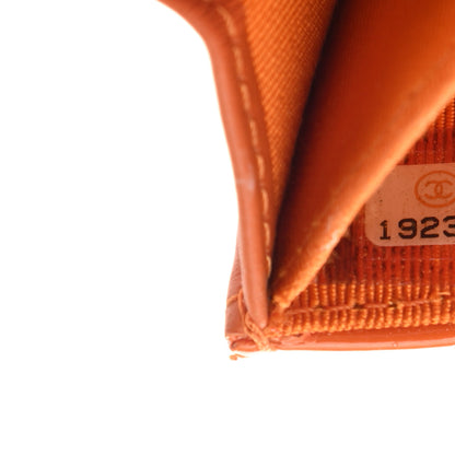 Chanel Patent Quilted Small Flap Wallet Orange 7 of 8