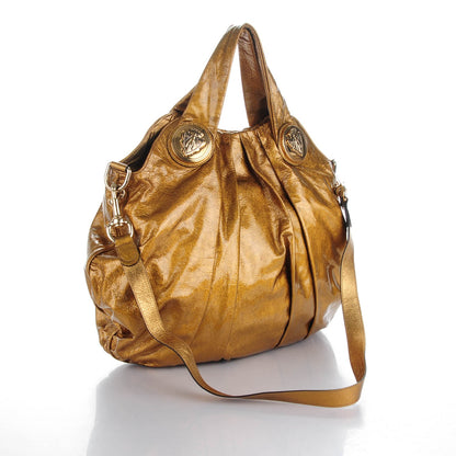 Gucci Patent Medium Hysteria Top Handle Bag Gold 3 of 8
