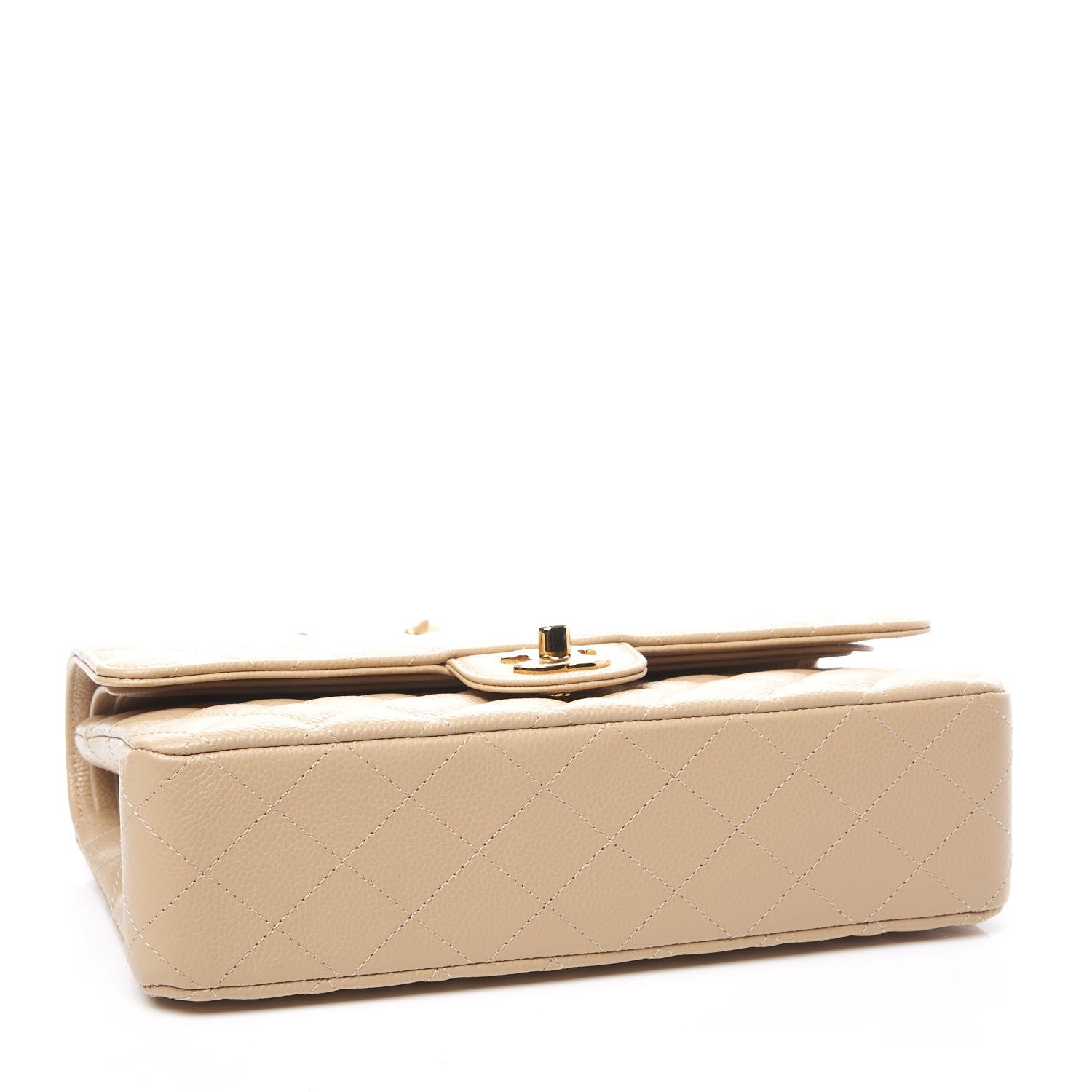 Chanel Caviar Quilted Medium Double Flap Beige Clair 3 of 10