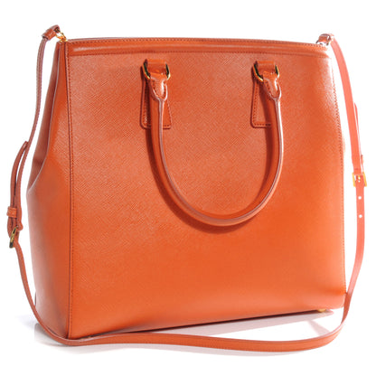 Prada Saffiano Lux Parabole Tote Papaya 3 of 8
