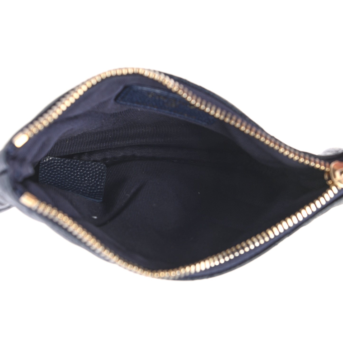 Caviar Quilted Small Cosmetic Case Navy