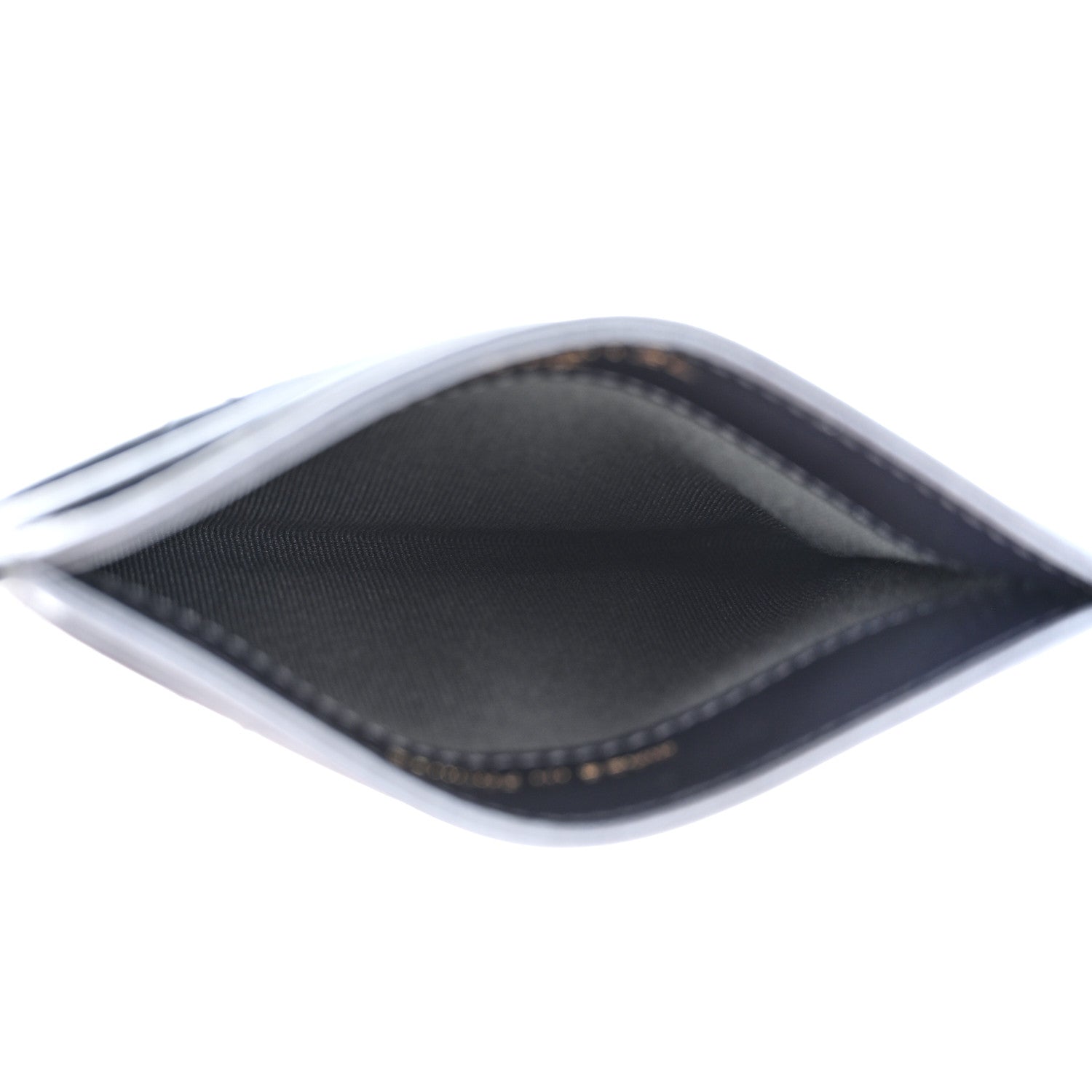 Chanel Metallic Lambskin Quilted Card Holder Wallet Dark Blue 5 of 9