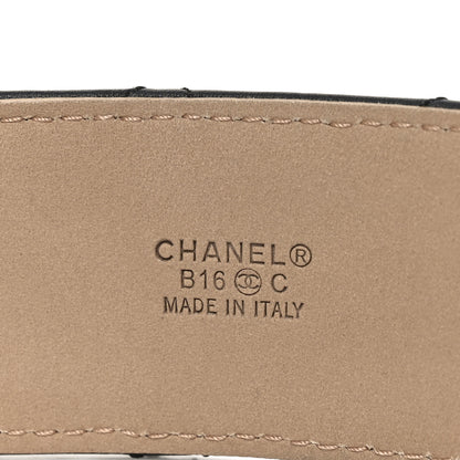 Chanel Lambskin Quilted CC Belt 95 38 Black 5 of 7