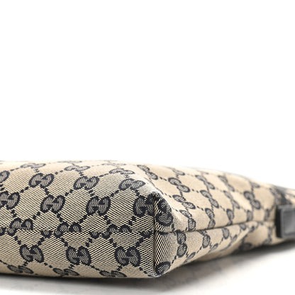 Gucci GG Supreme Monogram Web Flat Messenger Bag Navy 12 of 12