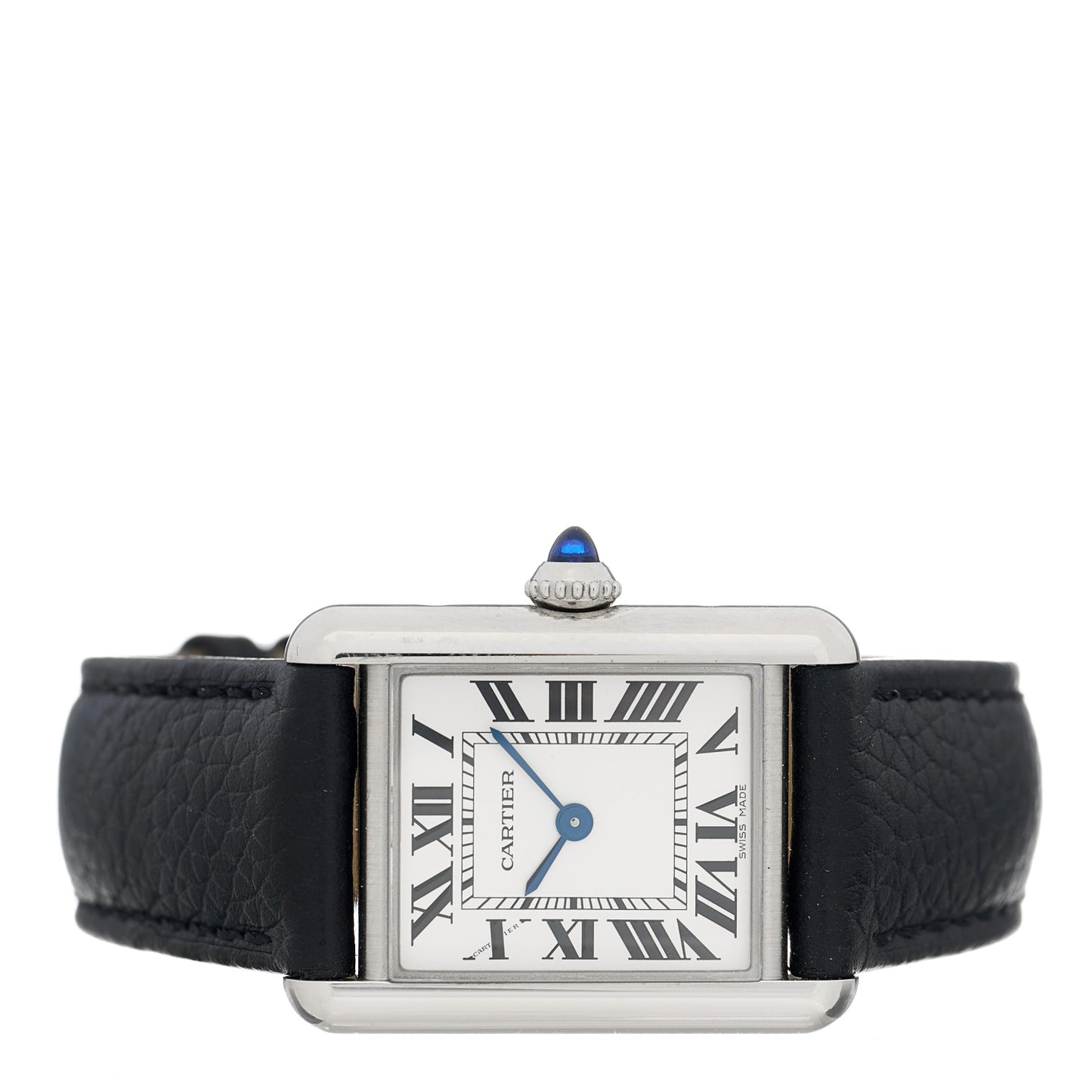 Stainless Steel Calfskin 22mm Must de Cartier Tank Quartz Watch