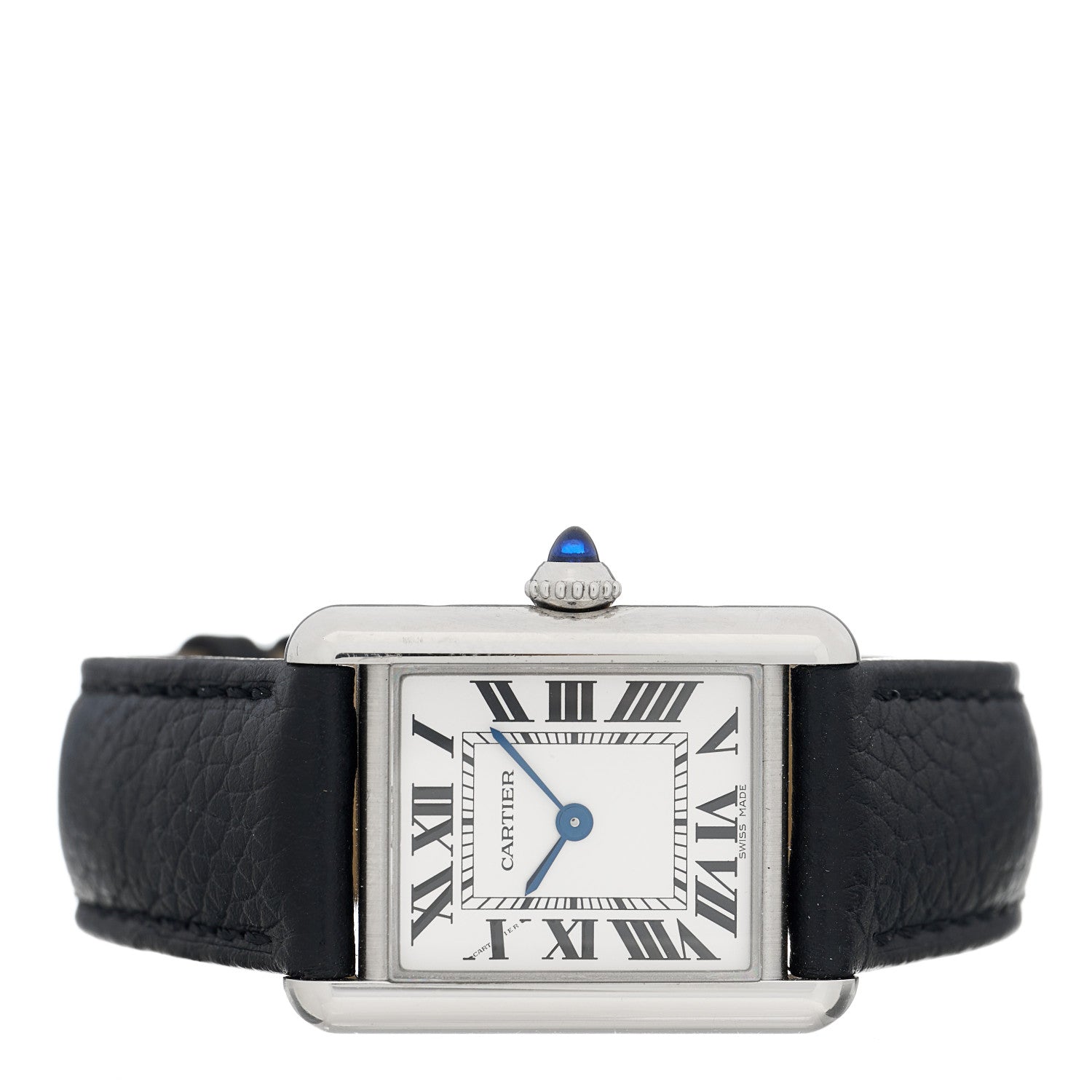 Cartier Stainless Steel Calfskin 22mm Must de Cartier Tank Quartz Watch 2 of 5