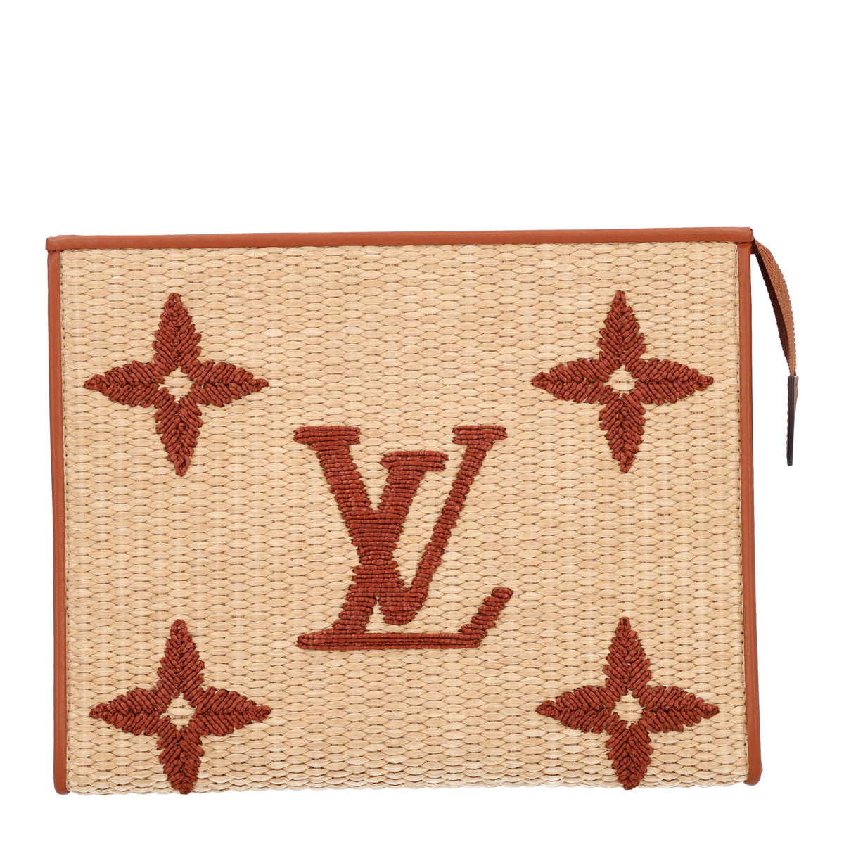 Louis Vuitton Raffia Monogram Giant Toiletry Pouch 26 Tan 1 of 9