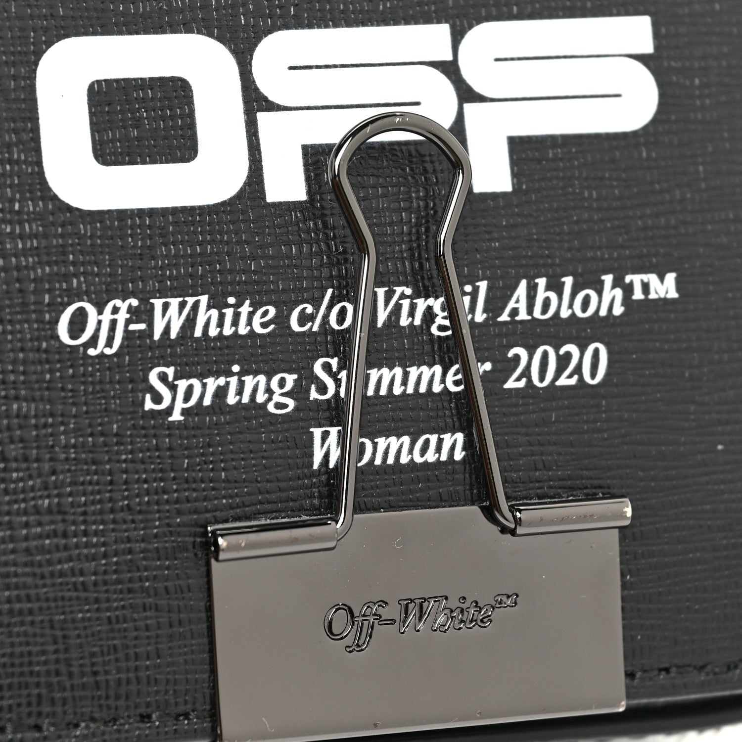 Off-White Saffiano Logo Baby Flap Bag Black White 13 of 14