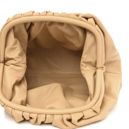Bottega Veneta Smooth Butter Calf The Pouch Oversized Clutch Almond 5 of 9