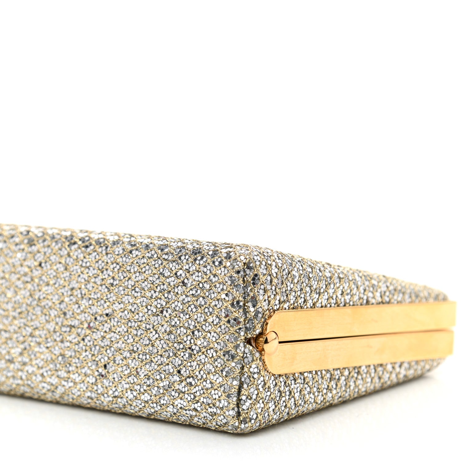 Jimmy Choo Coarse Glitter Celeste Clutch Champagne 6 of 6