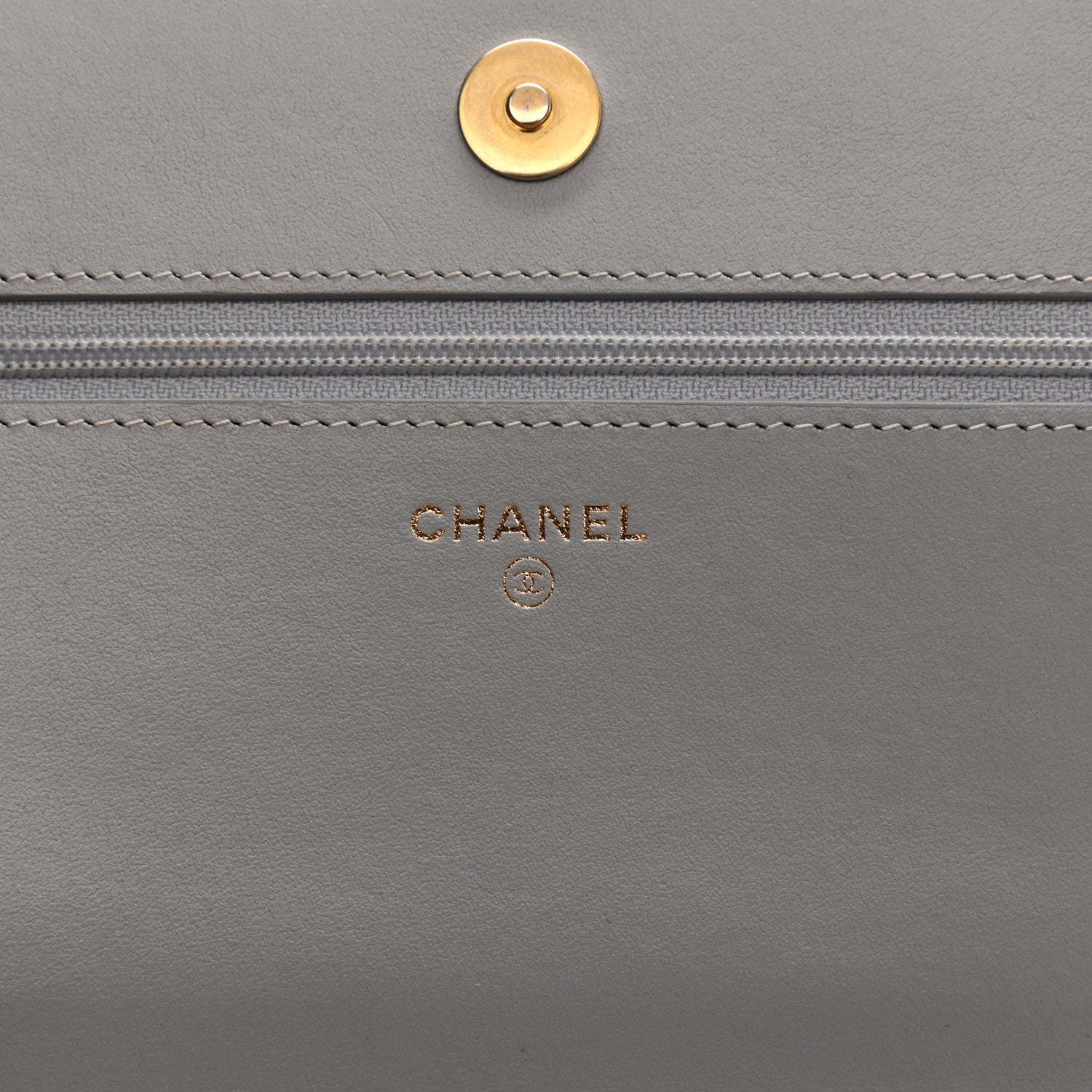 Chanel Caviar Quilted Boy Wallet On Chain WOC Grey 6 of 13