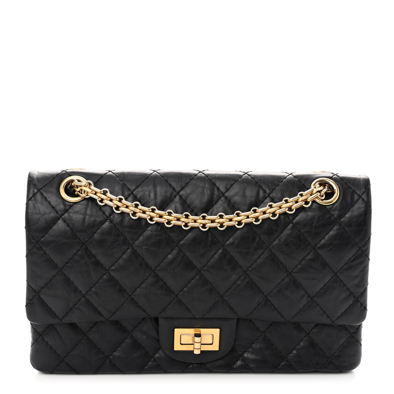Chanel Aged Calfskin Quilted 2.55 Reissue 225 Flap Black 1 of 10