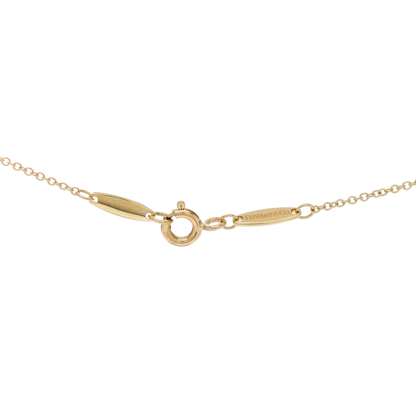 18K Yellow Gold Diamond .17ct Elsa Peretti Diamonds by the Yard Pendant Necklace