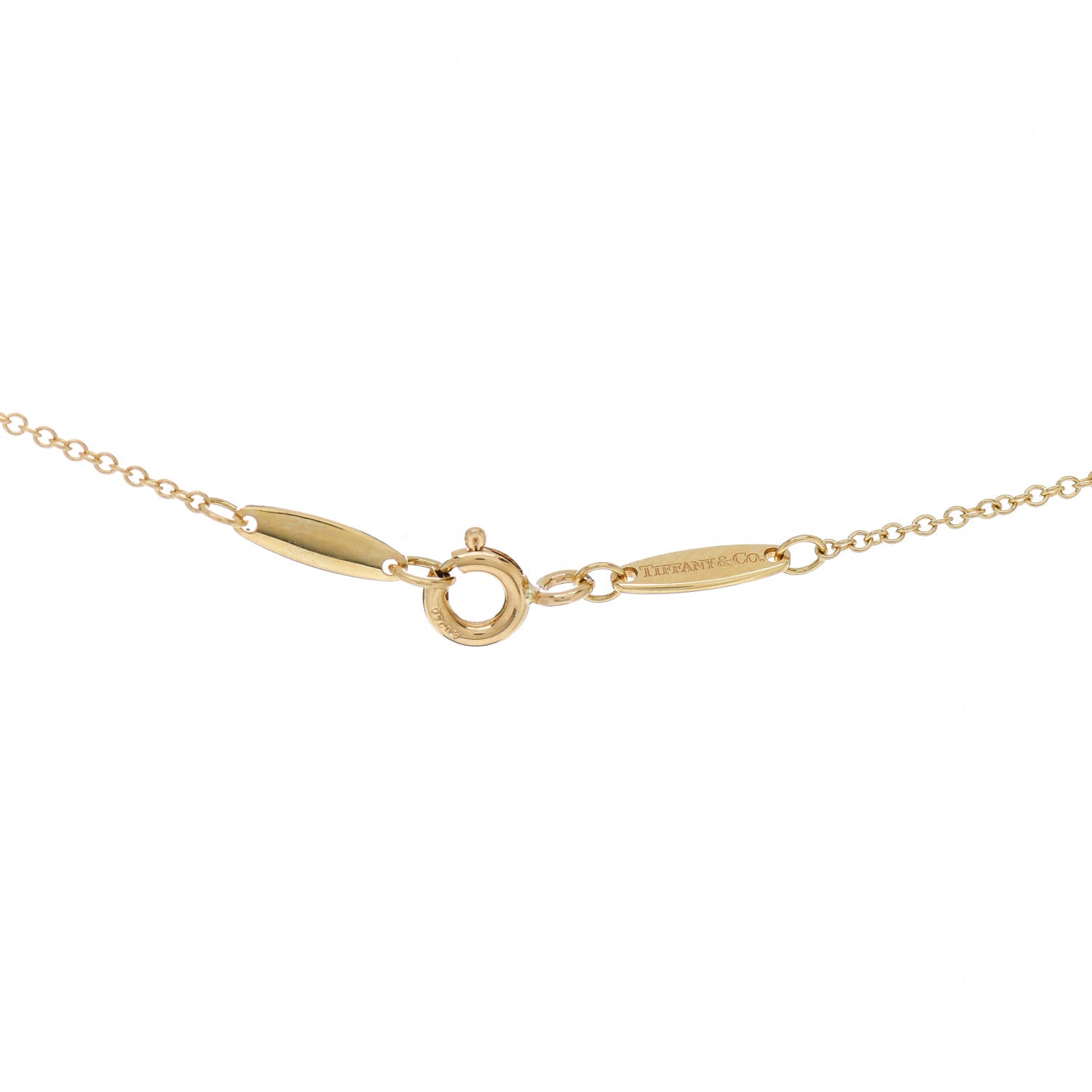 Tiffany 18K Yellow Gold Diamond .17ct Elsa Peretti Diamonds by the Yard Pendant Necklace 4 of 5