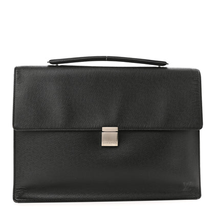 Louis Vuitton Taiga Angara Briefcase Black 1 of 12