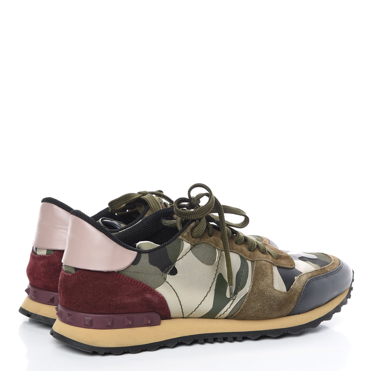 Nappa Suede Camouflage Mens Rockrunner Sneakers 44 Military Green