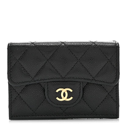 Chanel Caviar Quilted Double Flap Wallet Black 1 of 11