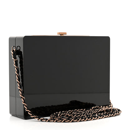 Chanel Plexiglass Crystal CC Minaudiere Clutch Black Copper 3 of 11