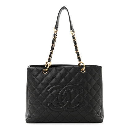 Chanel Caviar Quilted Grand Shopping Tote GST Black 1 of 15