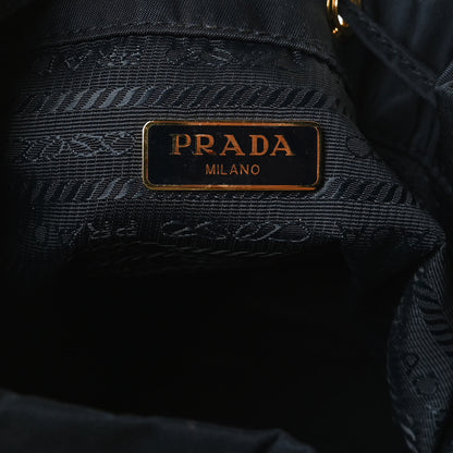 Prada Saffiano Tessuto Nylon Mini Bucket Crossbody Bag Navy 5 of 14