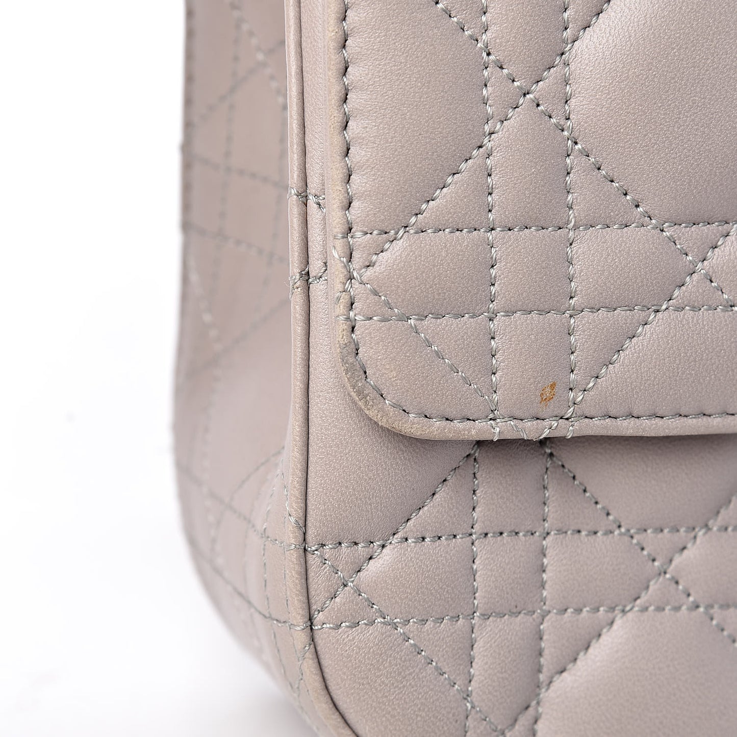 Lambskin Cannage Medium Miss Dior Flap Grey