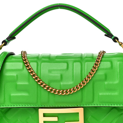 Fendi Nappa FF 1974 Embossed Mini Baguette Tomatillo 4 of 14