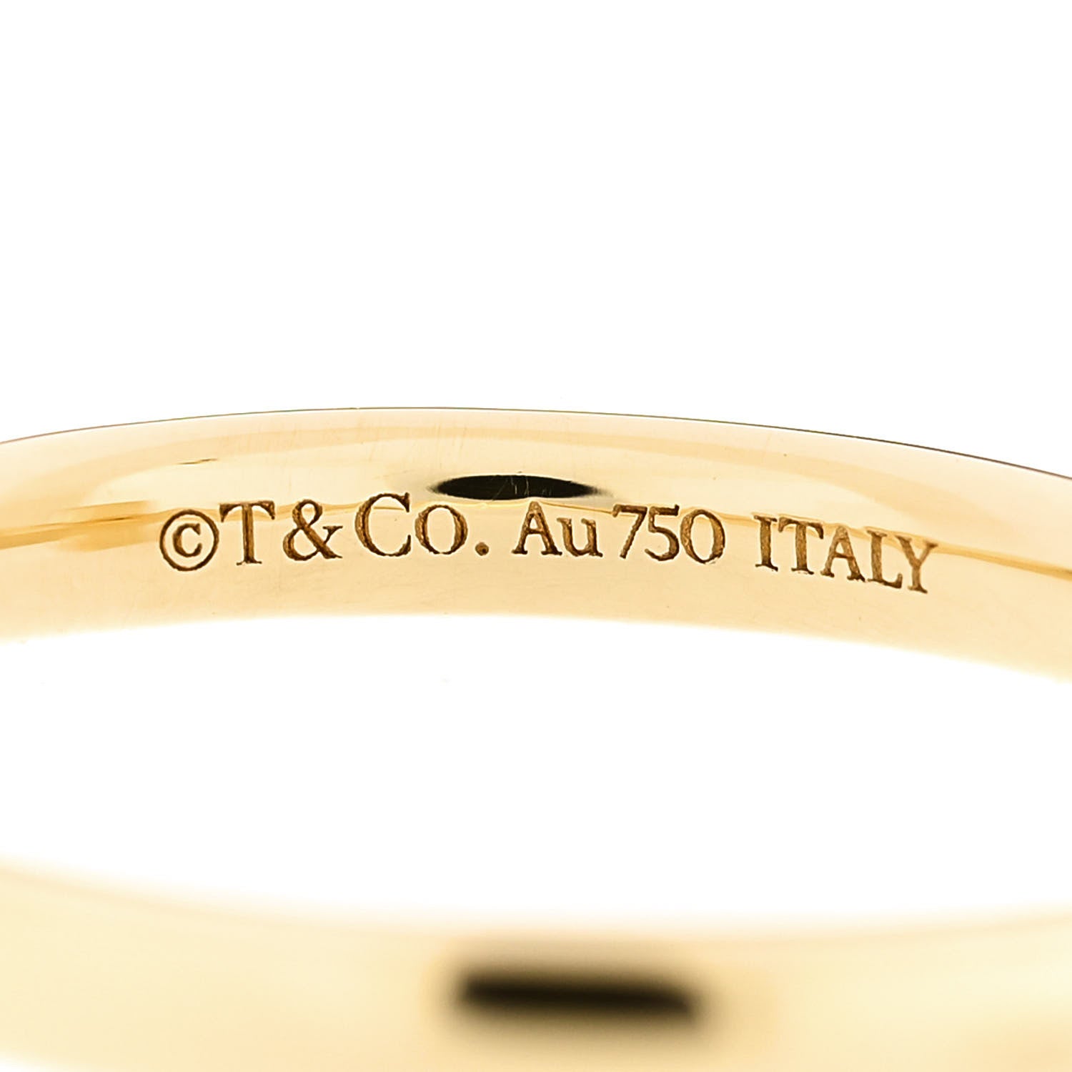Tiffany 18K Yellow Gold Diamond 2.5mm T T1 Ring 57 8 4 of 5