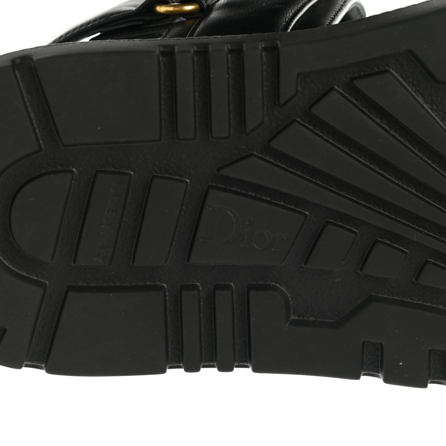 Lambskin Dioract 10mm Sandals 36.5 Black