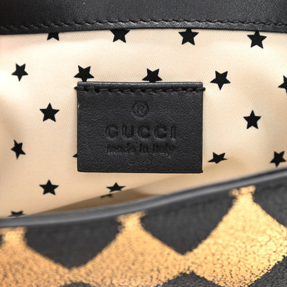 Gucci Metallic Cracked Calfskin Belt Bag Gold Black 6 of 9