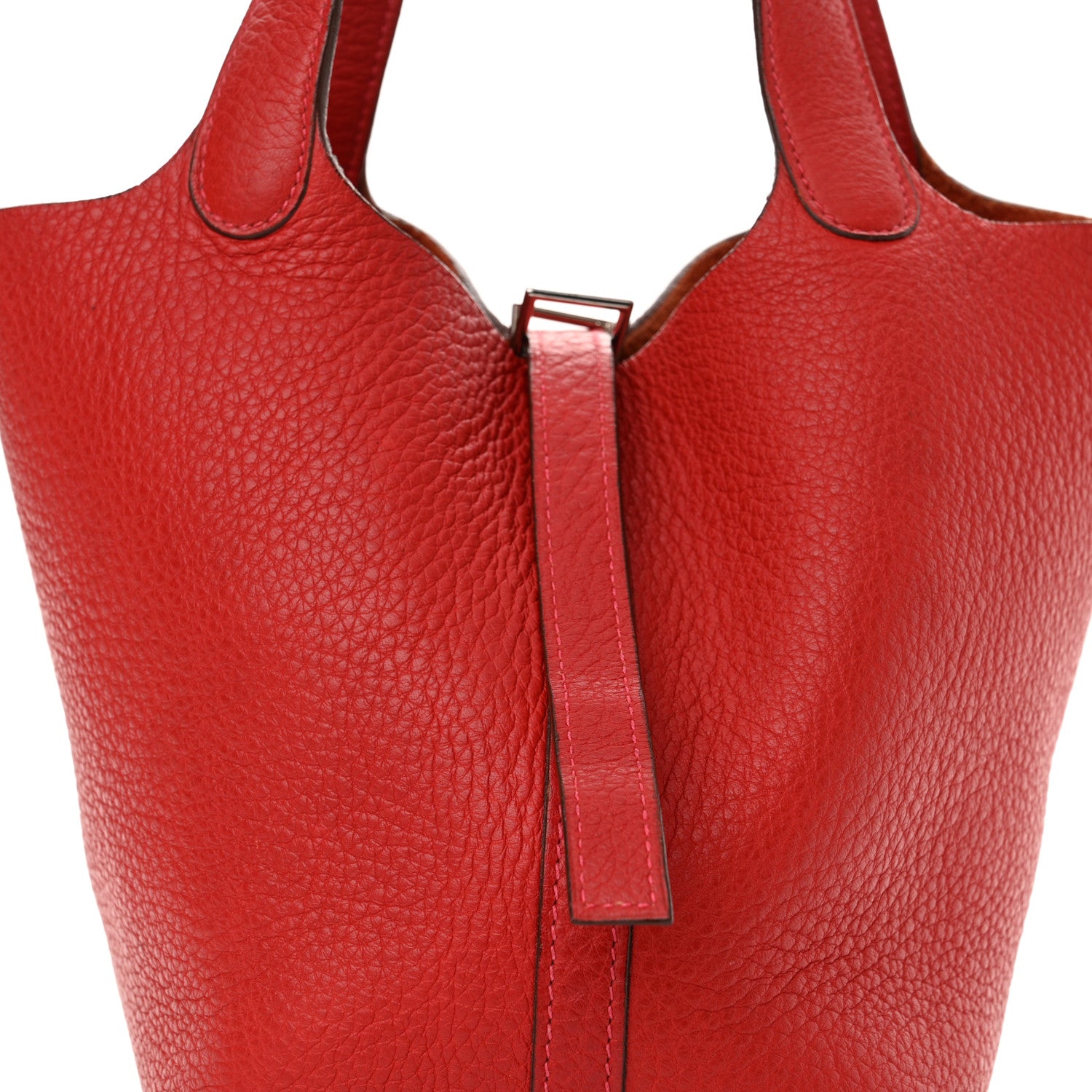 Hermes Taurillon Clemence Picotin 18 PM Rouge Vif 8 of 12