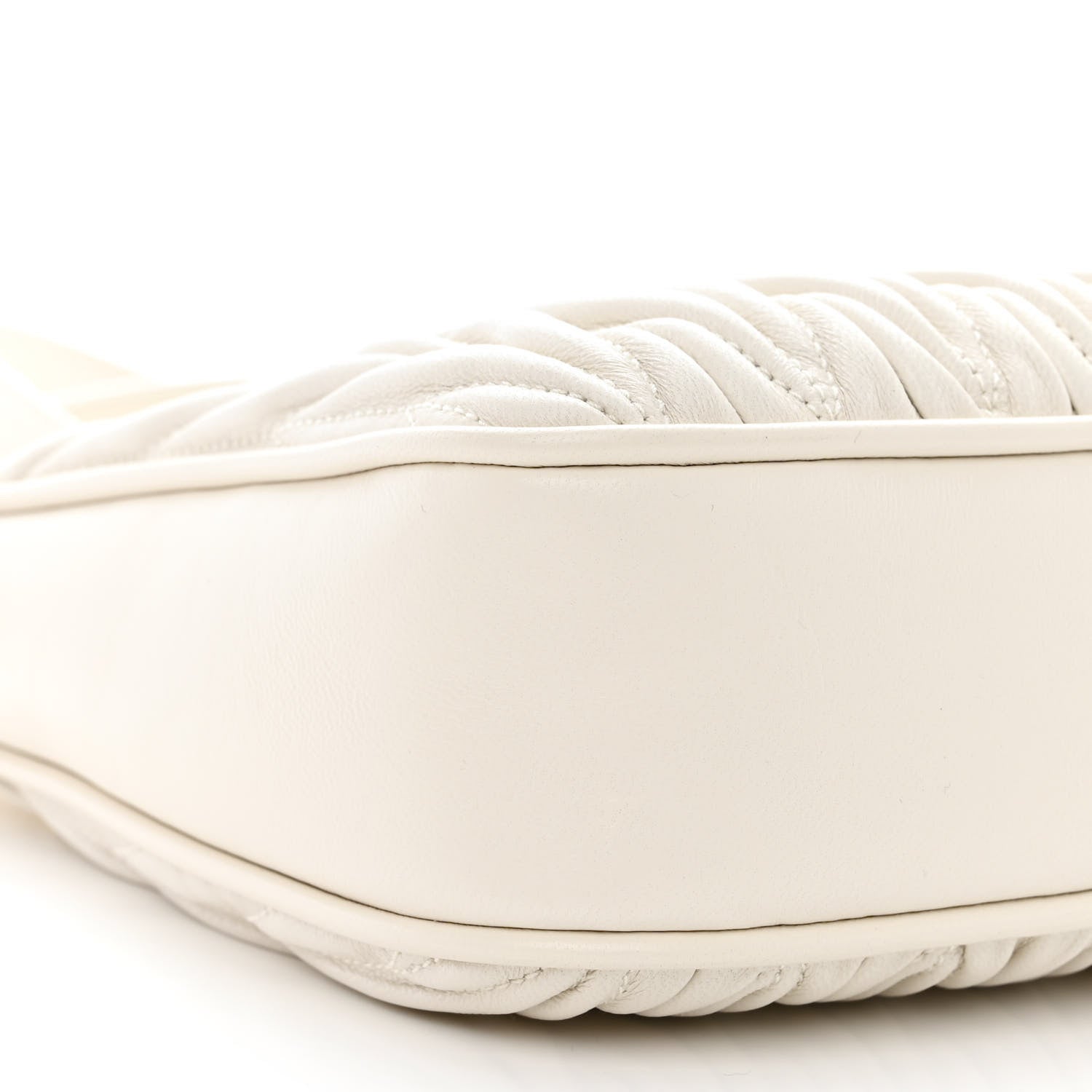 Miu Miu Nappa Matelasse Shoulder Bag White 9 of 10