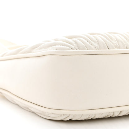 Miu Miu Nappa Matelasse Shoulder Bag White 9 of 10