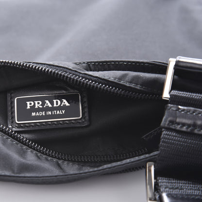 Prada Nylon Vela Flat Messenger Bag Black 8 of 9