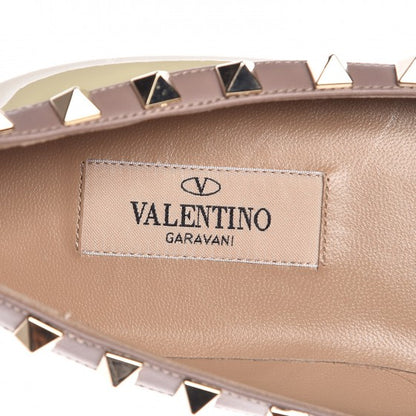 Valentino Garavani Patent Rockstud Ballerina Flats 36 Ivory Poudre 7 of 9
