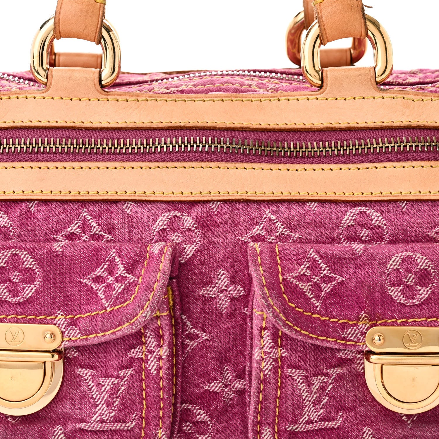 Louis Vuitton Monogram Denim Neo Speedy Fuchsia 7 of 11