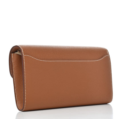 Hermes Epsom Constance Long Wallet To Go Gold 2 of 9