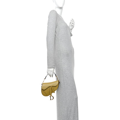 Christian Dior Grained Calfskin Mini Saddle Bag Beige 2 of 10