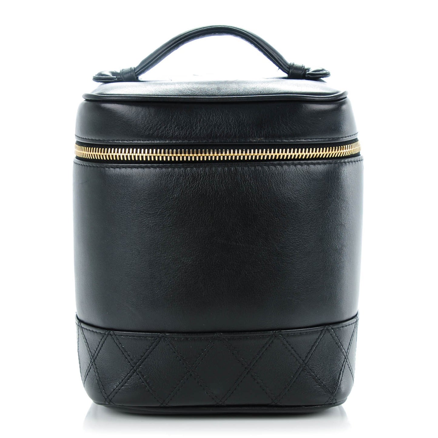 Lambskin Vanity Cosmetic Case Black