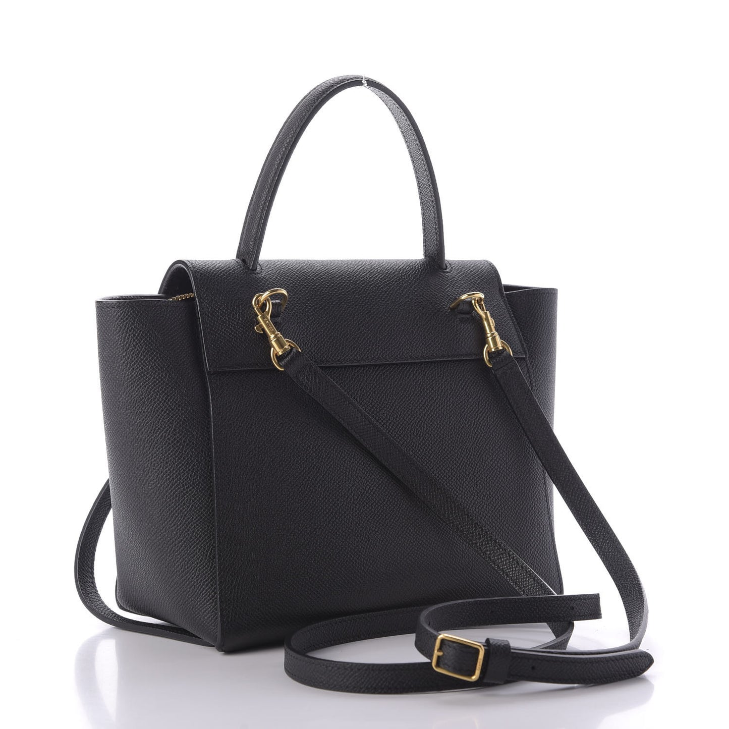 Grained Calfskin Nano Belt Bag Black