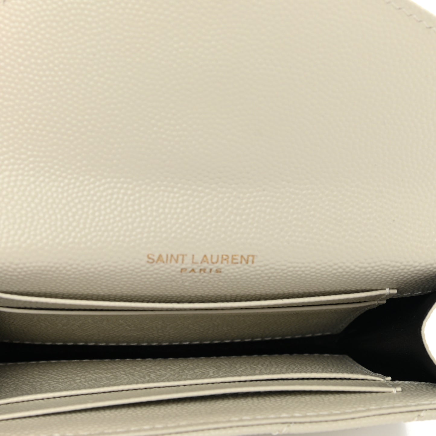 Grain De Poudre Matelasse Chevron Small Monogram Envelope Wallet Crema Soft