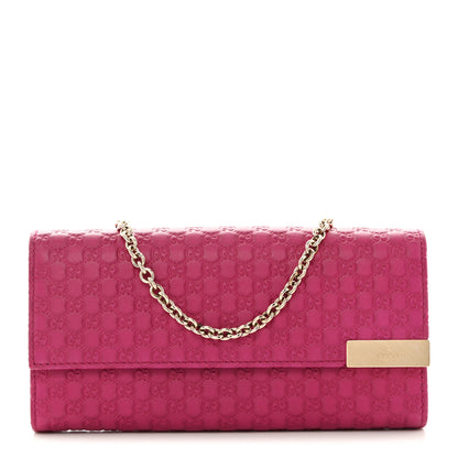 Gucci Soft Microguccissima Dice Chain Wallet Bright Bouganville 1 of 10