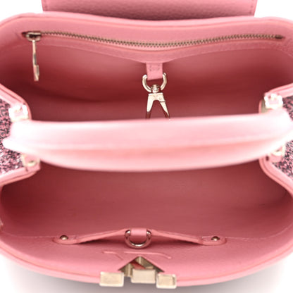 Louis Vuitton Sequins Metallic Taurillon Capucines BB Pink 5 of 13