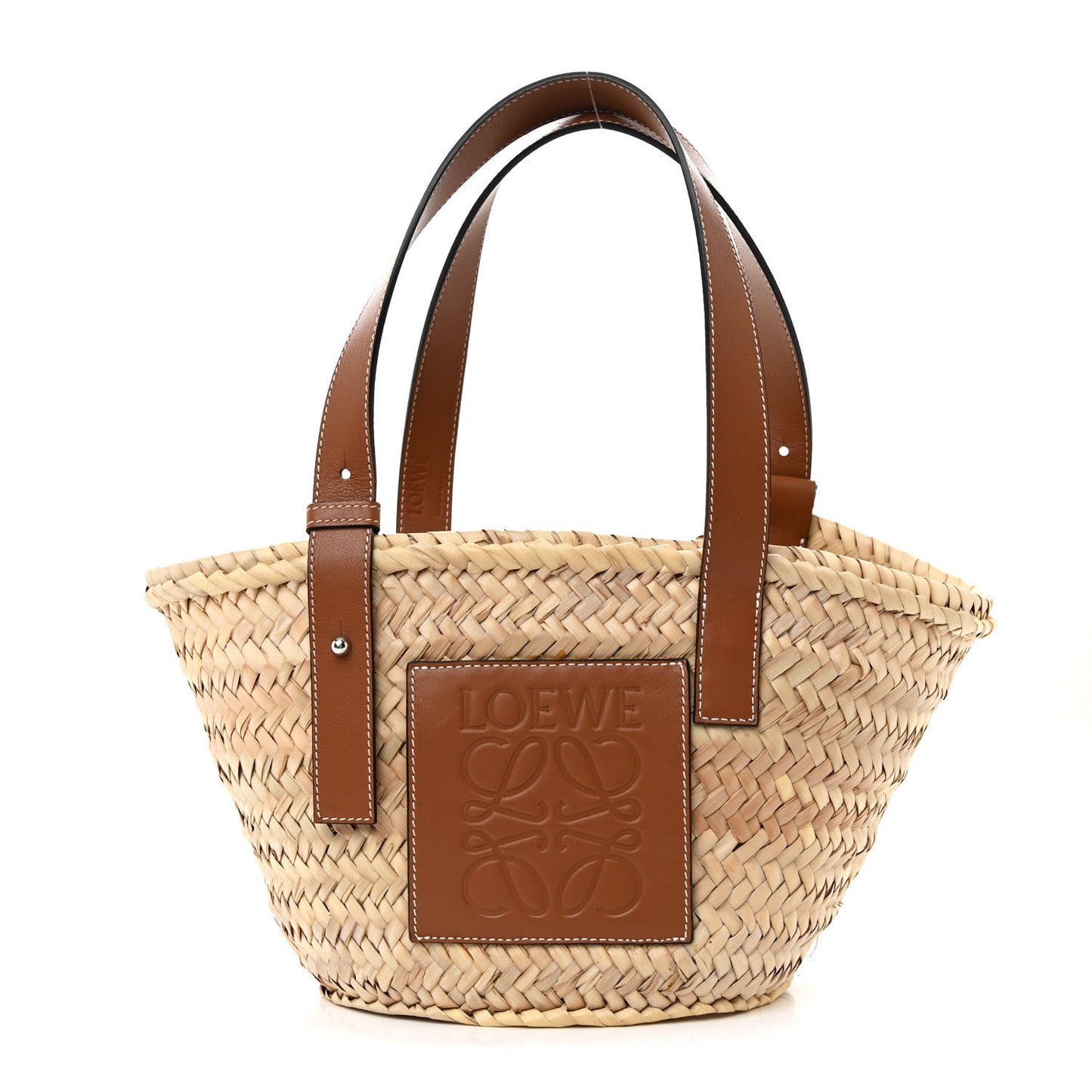 Raffia Small Basket Tote Bag Natural Tan