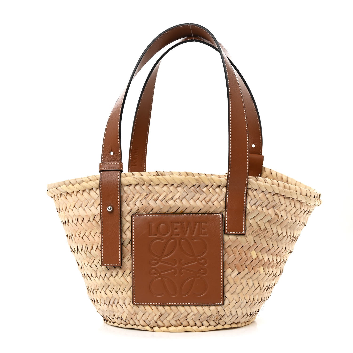 Loewe Raffia Small Basket Tote Bag Natural Tan 1 of 11