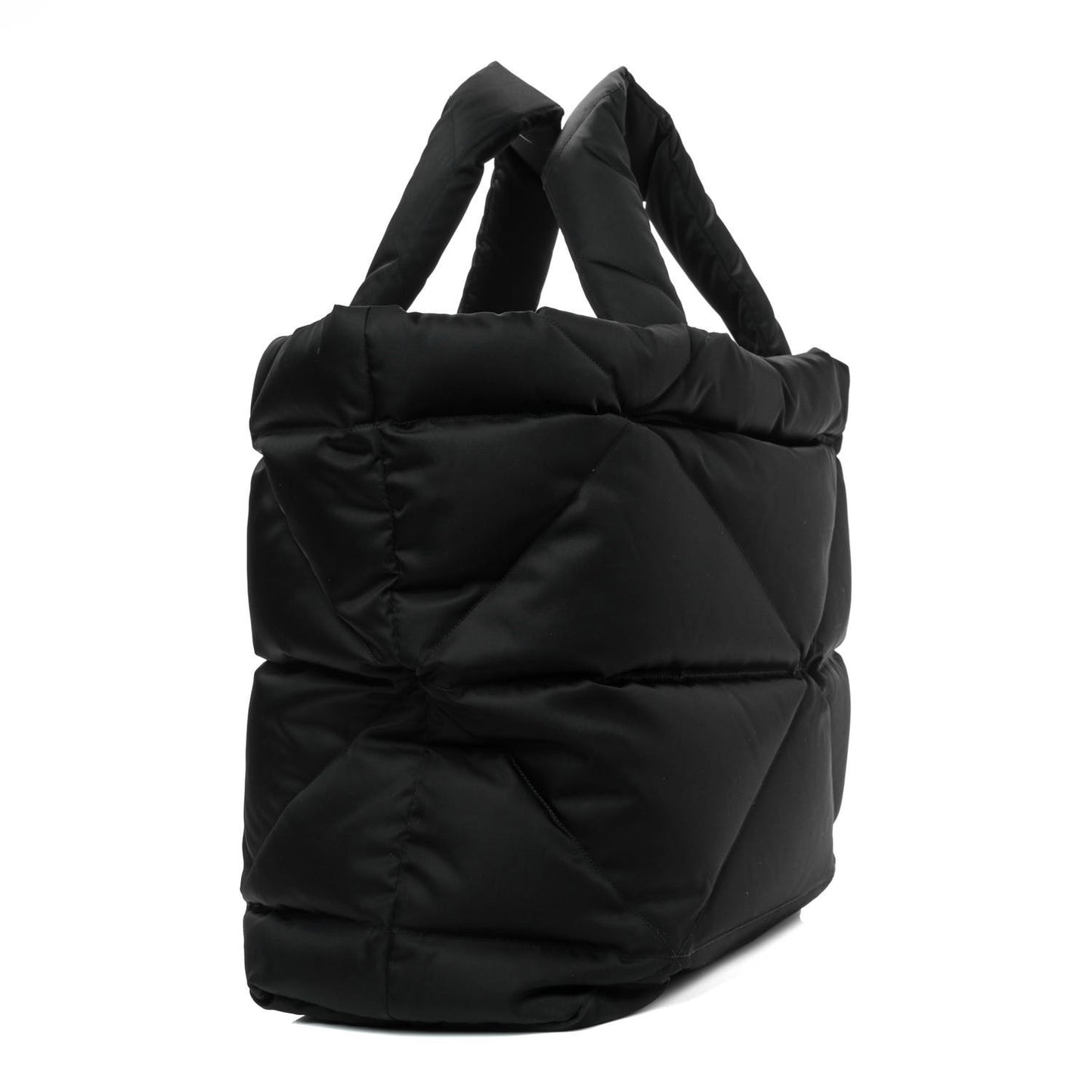 Re-Nylon Triangle Padded Logo Tote Black