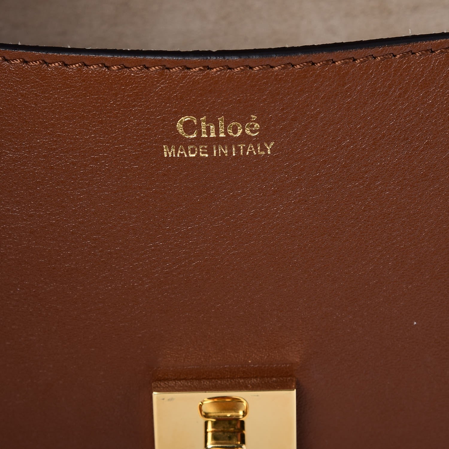 Chloe Calfskin Drew Chain Shoulder Bag Tobacco 6 of 7