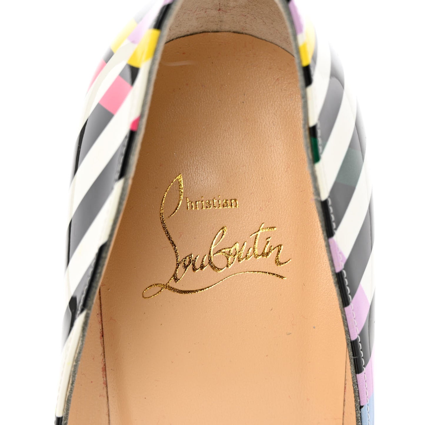 Patent Cinestripes Pigalle Follies 100 Pumps 38.5 Multi