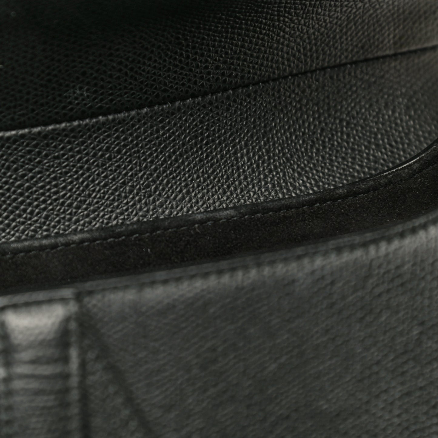 Grained Calfskin Saddle Bag Black